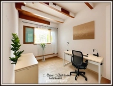 House with garden, not overlooked – village center – 2 bedrooms + office