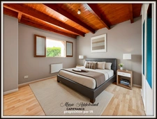House with garden, not overlooked – village center – 2 bedrooms + office