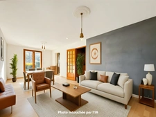 House with garden, not overlooked – village center – 2 bedrooms + office
