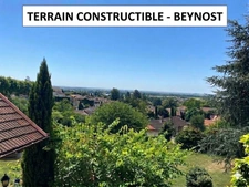 Dpt Ain (01), à vendre BEYNOST terrain vue panoramique de 908m² dédié à la réalisation d'une magnifique maison quartier mairie eglise