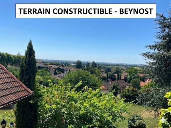 Dpt Ain (01), à vendre BEYNOST terrain vue panoramique de 908m² dédié à la réalisation d'une magnifique maison quartier mairie eglise