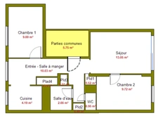 Appartement à vendre 3 pièces, Résidence Clos La Garenne, à FRESNES (94)