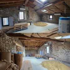 Ardèche, Saint Michel de Chabrillanoux, stone hamlet house - 167m² living space - Terrace with exceptional views