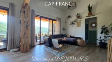 Ardèche, Vallée de l'Eyrieux, LES OLLIERES SUR EYRIEUX - Maison bioclimatique de 2018 - 126m² - espace extérieur