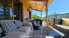 Ardèche, Vallée de l'Eyrieux, LES OLLIERES SUR EYRIEUX - Maison bioclimatique de 2018 - 126m² - espace extérieur