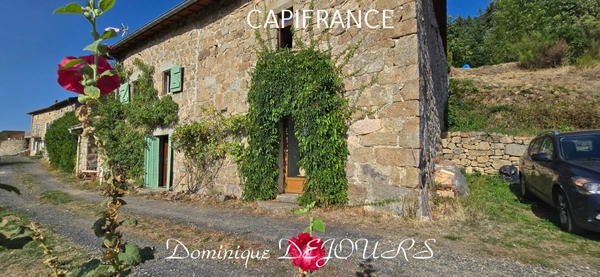 Maison en pierres avec deux logements, terrasse et terrain de 7 800 m² – Saint-Jean-Roure (07160)