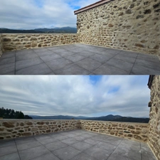 Ardèche, Saint Michel de Chabrillanoux, stone hamlet house - 167m² living space - Terrace with exceptional views