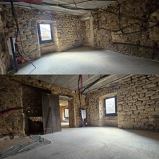 Ardèche, Saint Michel de Chabrillanoux, stone hamlet house - 167m² living space - Terrace with exceptional views