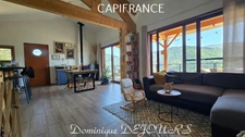 Ardèche, Vallée de l'Eyrieux, LES OLLIERES SUR EYRIEUX - Maison bioclimatique de 2018 - 126m² - espace extérieur
