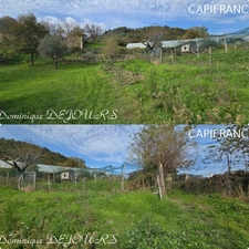 Property complex: 2 houses and a former agricultural shed - 6200m² around the house + 9700m² of oak woodland - spring and a pond