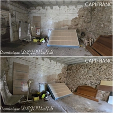 Tènement immobilier : 2 habitations et un ancien hangar agricole - 6200m² autour de la maison + bois de chênes 9700m² - source et un bassin