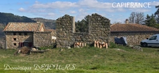 Ardèche, ensemble charmant de 2 maisons en pierres, avec terrasses, caves voutées et terrains attenants