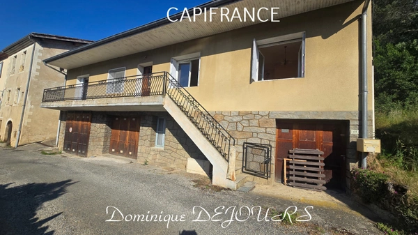 Ardèche, Vallée de l'Eyrieux, LES OLLIERES SUR EYRIEUX - Maison de 88m² - Grand garage - Jardin - 