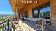 Ardèche, Vallée de l'Eyrieux, LES OLLIERES SUR EYRIEUX - Maison bioclimatique de 2018 - 126m² - espace extérieur