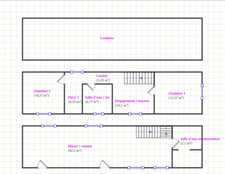 Ardèche, Vallée de l'Eyrieux, à St Sauveur de Montagut au coeur du village Maison à vendre de 105 m² avec terrain attenant 160m²