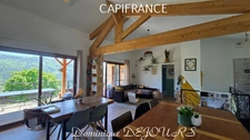 Ardèche, Vallée de l'Eyrieux, LES OLLIERES SUR EYRIEUX - Maison bioclimatique de 2018 - 126m² - espace extérieur