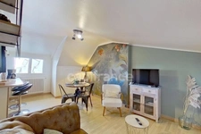 A VENDRE -Exclusivité - Saint-Quay-Portrieux (22) - centre -T2 bis, espace nuit cabine, cave 10 m², vue mer - 32,41 m² Carrez - 48 m² utiles - plage et commerces à pied - station balnéaire.