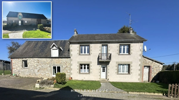 Propriété À VENDRE Deux maisons indépendantes – 215 m² habitables – hangar de 160 m² – terrain d’environ 5 000 m² – secteur Mortain – Mortain LE NEUFBOURG (50) - Mortain