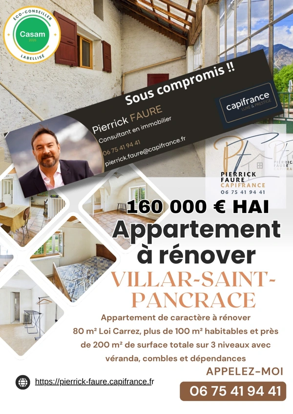 VILLAR-SAINT-PANCRACE – 200 m² DE POTENTIEL AUX PORTES DE BRIANÇON