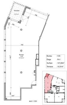 Local/bureau LOCATION Bureau 185m²  Montpellier Nord proche Zone Euromédecine