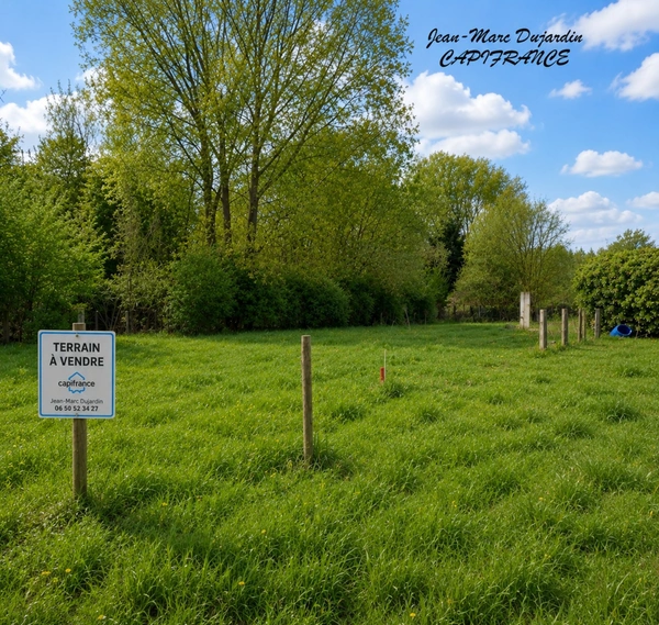  RIEULAY (59) Terrain à bâtir 655 m², second rang, libre de constructeur