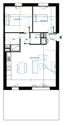 appartement à vendre 3 pièces CANEJAN (33), jardin 27m², 1 parking