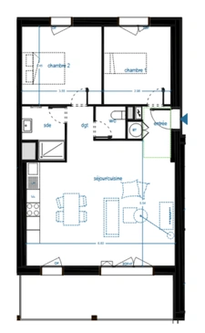 appartement à vendre 3 pièces CANEJAN (33), 1 parking, terrasse 12 m²