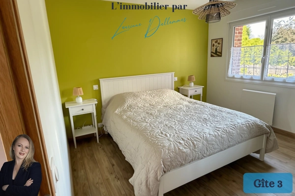 Propriété complète : Une maison de 160m2 + 3 gîtes meublés (possibilité 4) + Hangar + Terrain à Nivelle (59)