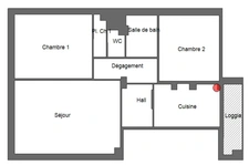 Dpt Bouches du Rhône (13), à vendre MARSEILLE 3EME ARRONDISSEMENT appartement T3 de 54,36 m²  