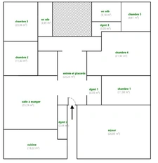 Haussmannian apartment, 184.77 m² – 7 rooms – Entire landing – Marseille 8th arrondissement - PERIER