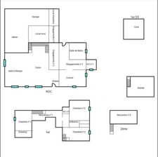 Maison de caractère T6 d'environ 180m2 + 166m2 de grange à Montenois