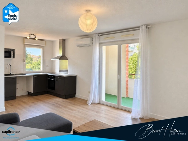Appartement T2 de 43.60m² avec terrasse couverte et 1 place de parking