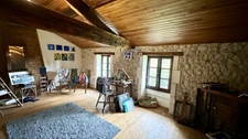For sale, Authentic Charentaise farmhouse of 186 m² living space with large wooded grounds in Berneuil 