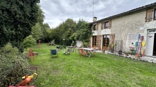 For sale, Authentic Charentaise farmhouse of 186 m² living space with large wooded grounds in Berneuil 