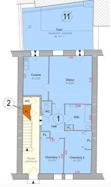 For sale: 56 m² one-bedroom apartment in MARSEILLE 3rd arrondissement