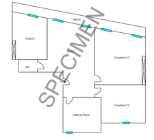 For sale: 2 three-bedroom apartments (55+58 sq. m.) in Marseille's 1st arrondissement