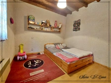 Maison de trois chambres + sous sol aménageable en rez-de-jardin sur 7400m² de jardin.