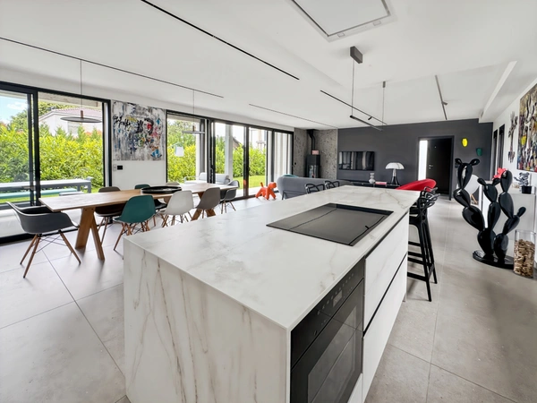 Maison d'architecte + T1bis d'exception à vendre au centre de DIVONNE LES BAINS 
