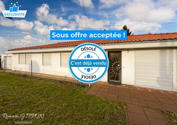 Maison de plain-pied 6 pièces - 117 m² – 3 chambres + bureau – secteur Toulaire à Liverdun