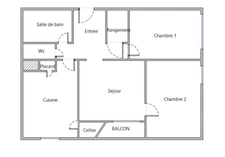 3 pièces 58 m² à rénover, proche gare et centre-ville