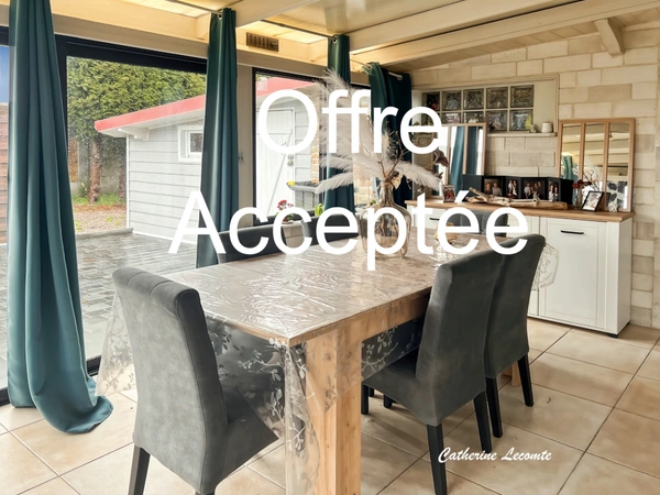 À VENDRE - LA CAPELLE-LES-BOULOGNE - MAISON INDIVIDUELLE VIE DE PLAIN-PIED  - VÉRENDA - 5 PIÈCES - GARAGE - JARDIN