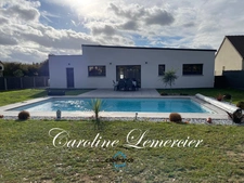 Maison à vendre 4 pièces  (72)Maison contemporaine à toit plat 98 m² habitables, 3 chambres, terrain de 700 m², piscine chauffée 