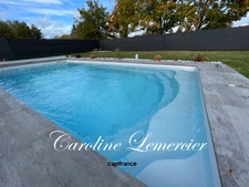 Maison à vendre 4 pièces  (72)Maison contemporaine à toit plat 98 m² habitables, 3 chambres, terrain de 700 m², piscine chauffée 