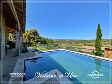 MAISON CONTEMPORAINE À OSSATURE BOIS – DPE A – PISCINE AU SEL – LA CAUNETTE