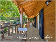 MAISON CONTEMPORAINE À OSSATURE BOIS – DPE A – PISCINE AU SEL – LA CAUNETTE