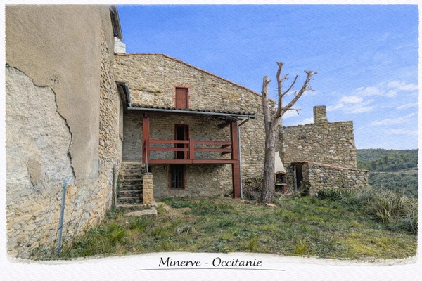 Minerve – Maison en pierre avec jardin et vue imprenable – la maison secondaire idéale dans l’un des Plus Beaux Villages de France
