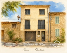 Maison de village rénovée avec garage, terrasse couverte – Siran (Minervois)