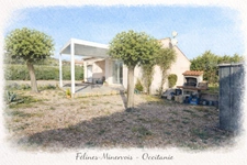 Villa de plain-pied lumineuse avec jardin piscinable et garage – Félines-Minervois