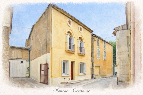 Maison de village rénovée avec caractère et grand garage – Olonzac, Minervois