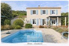 Siran – Villa contemporaine avec dépendance et piscine au cœur du Minervois